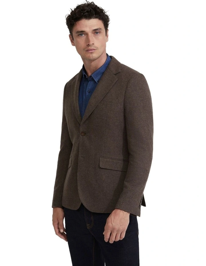 Blake Wool Rich Blazer in Chocolate