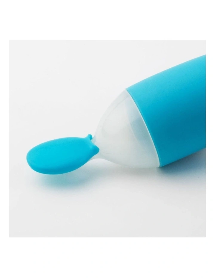 Squirt Blue Silicone Food Feeding Dispensing Spoon/Utensils Baby/Toddler