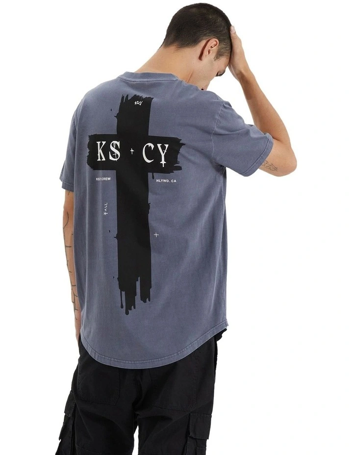 Leadville Dual Curved Tee in Blue