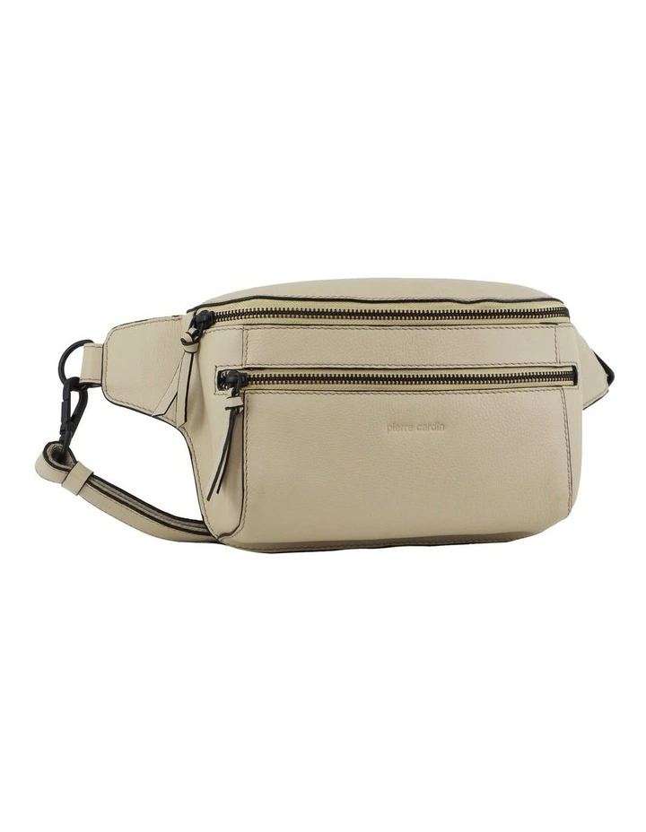 Leather 3-Way Sling Bag in Cement