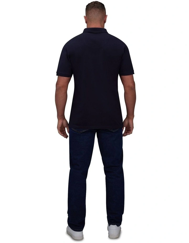 Classic Pique Polo Shirt in Navy
