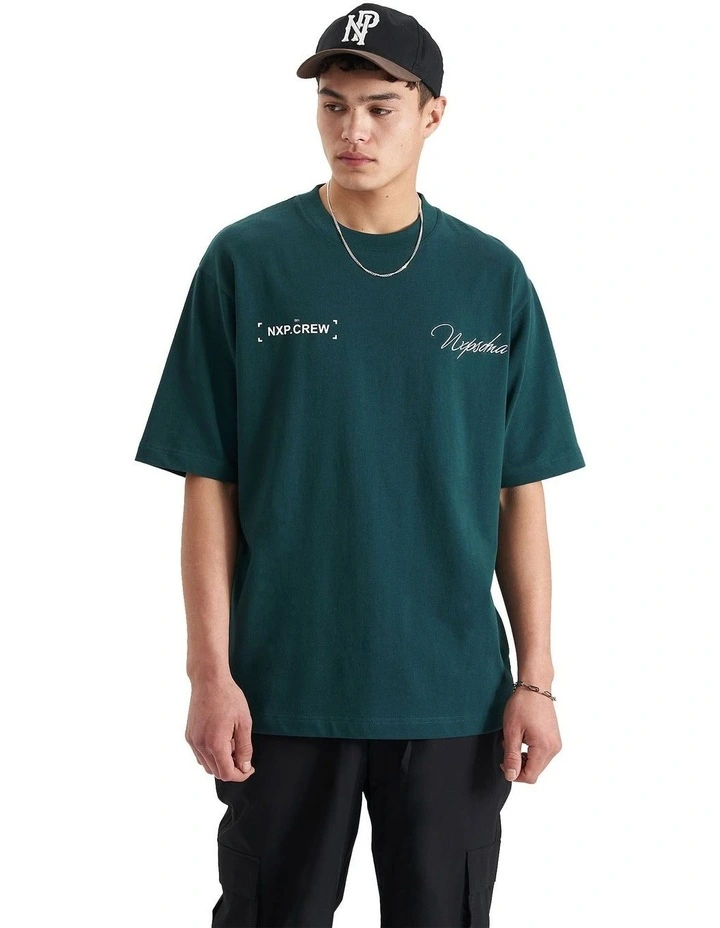 Doric Heavy Oversized Tee in Green