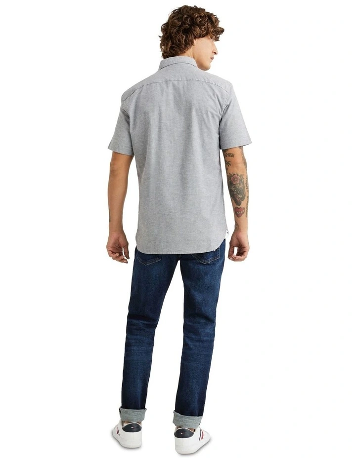 Short Oxford Shirt in Black