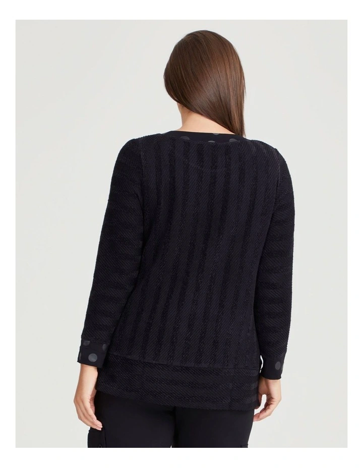 Textured Juliette Top in Black