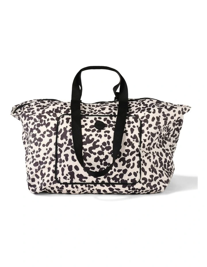 Fold-Up Tote in Leopard