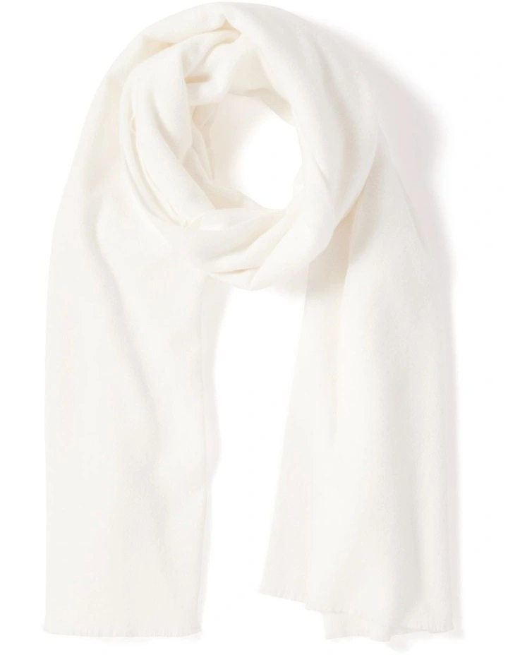 Siera Solid Scarf in White