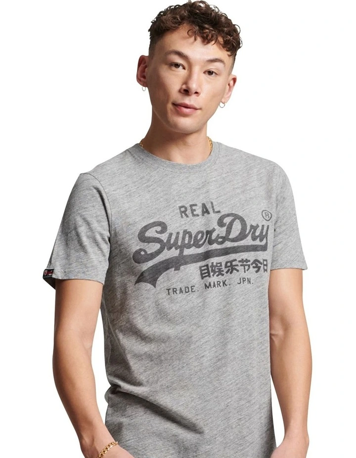 Vintage Logo T-shirt in Athletic Grey Marl