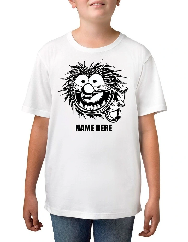 Boy's Disney The Muppets Animal Sketch Personalised Cotton T Shirt