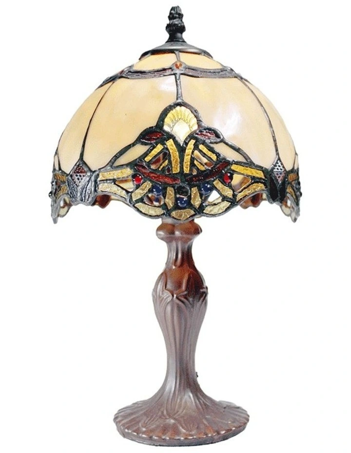 Benita Small Tiffany Table Lamp Beige