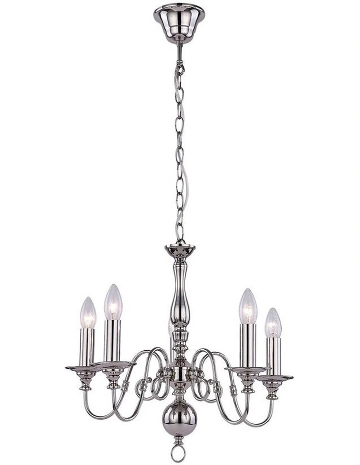 Ganeed Rustic 5-Light Pendant Light Silver