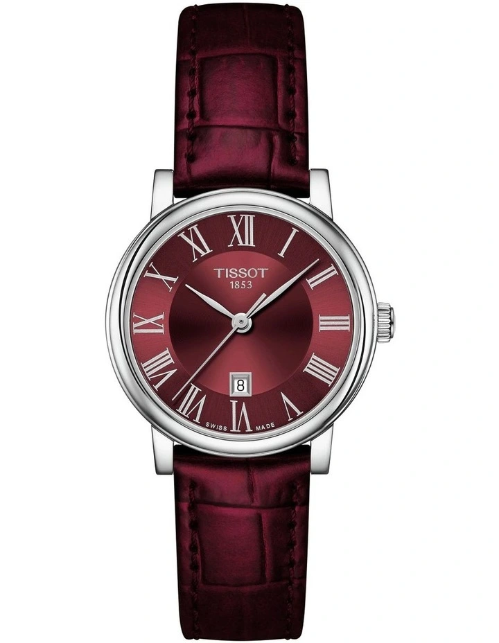 Carson Premium Lady T1222101637300 Watch in Burgundy