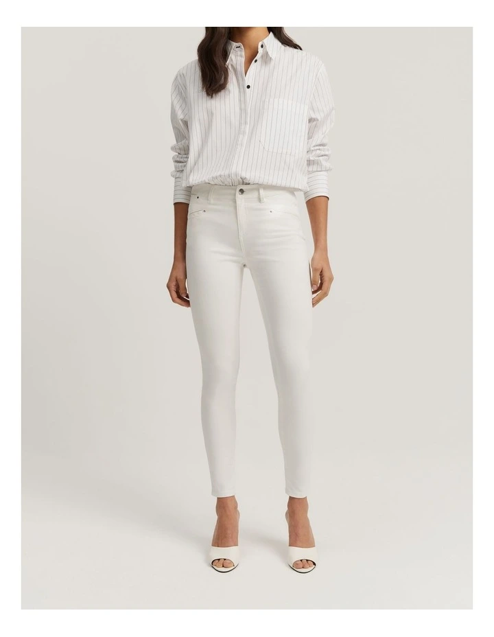 Sateen Jean in Winter White