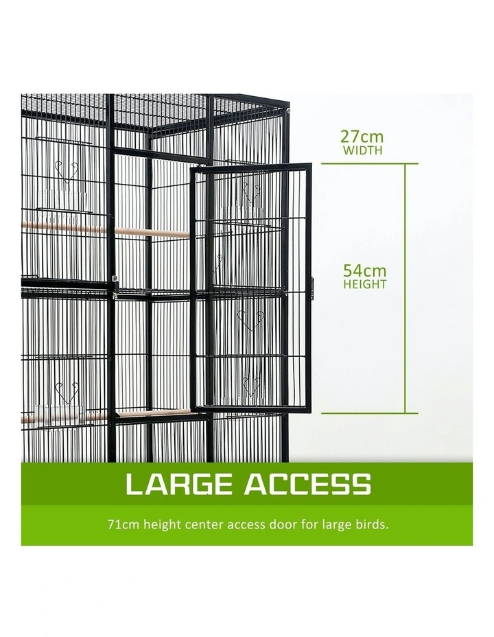 Parrot Aviary Melody Bird Cage 137cm in Black