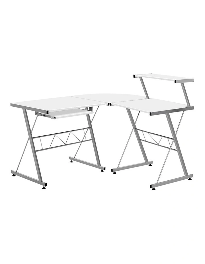 L-Shape Computer Desk in White
