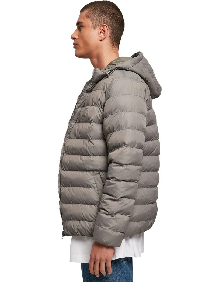Hooded Bubble Jacket in Grey