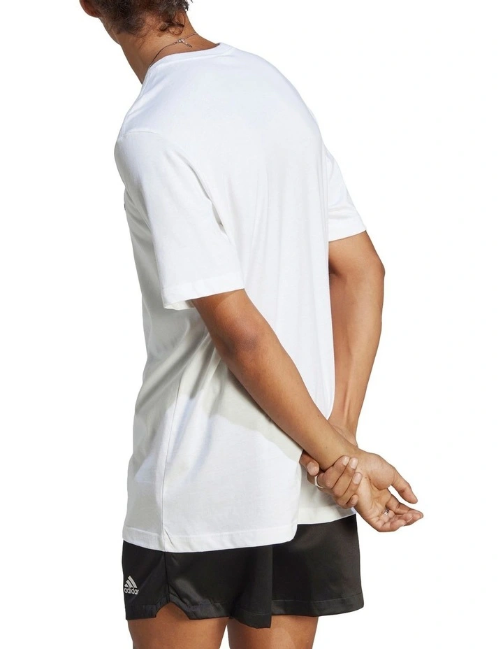 Essentials Single Jersey Embroidered Small Logo T-Shirt in White
