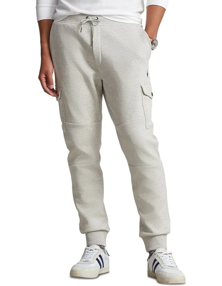 Double-Knit Cargo Jogger Pant in Grey