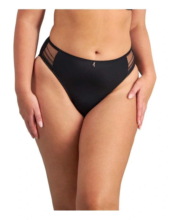 Faithful High Cut Brief in Black