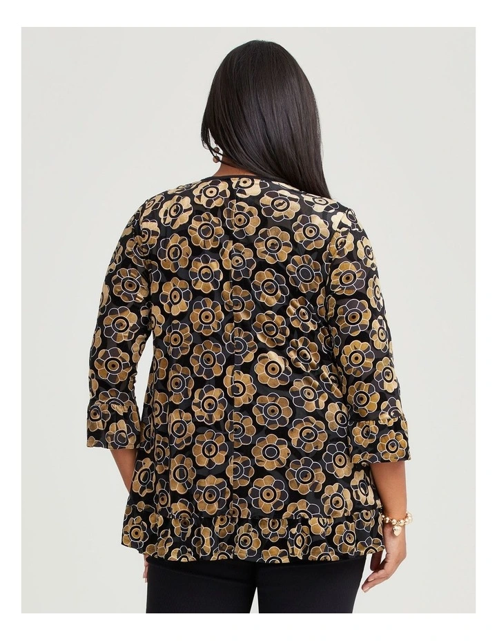 Velour Viola Top in Print