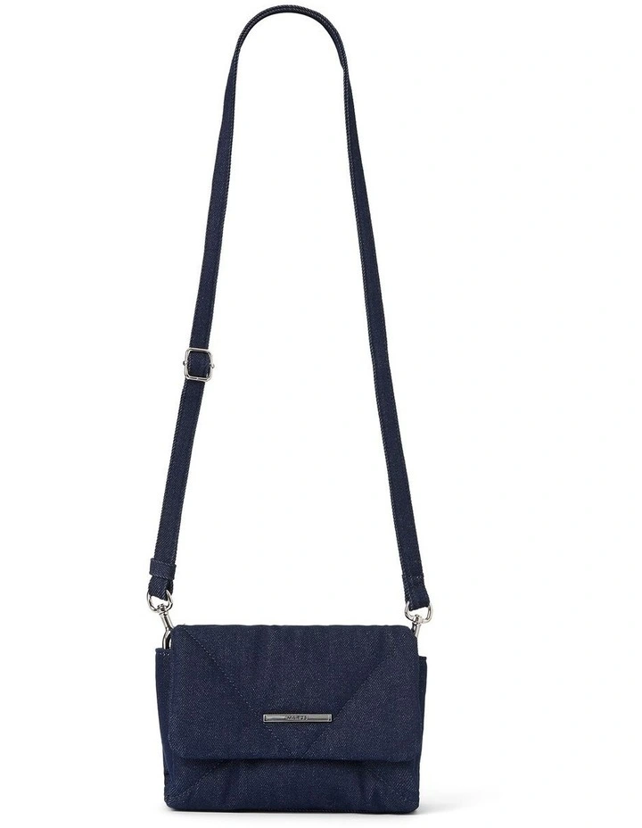 Coralie Denim Quilted Bag in Indigo