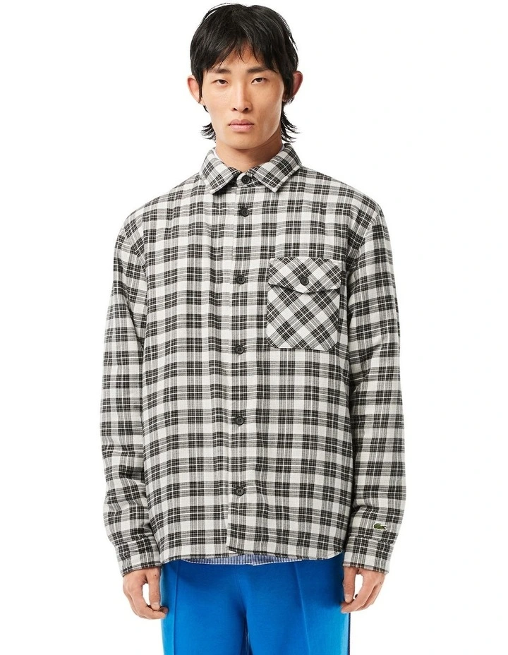 Winter Elevated Check Long Sleeve Overshirt in Multi