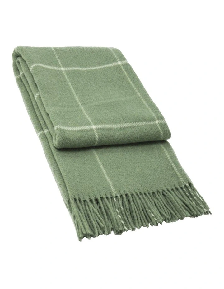Brighton Throw Blanket in Sage Stripe