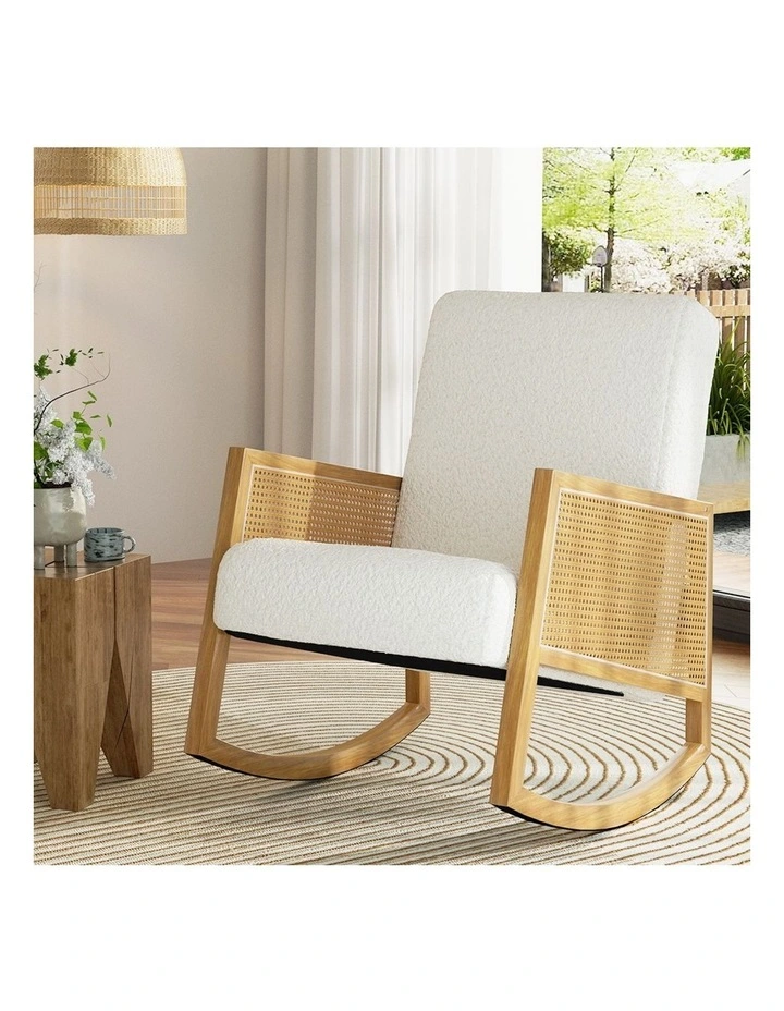 Armchair Rocking Chair in White