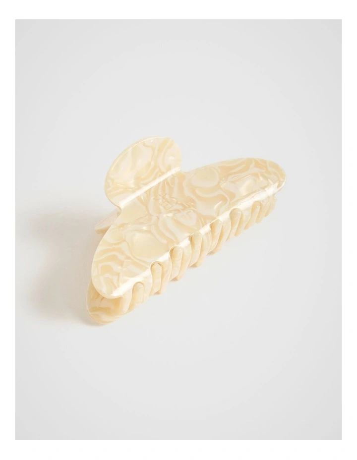 Resin Hair Claw Clip in Vanilla