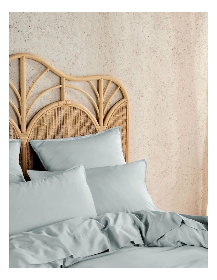 Nara 400TC Bamboo Cotton Quilt Cover Set in Sky
