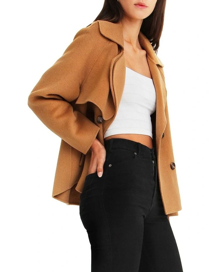 I'm Yours Camel Wool Blend Peacoat
