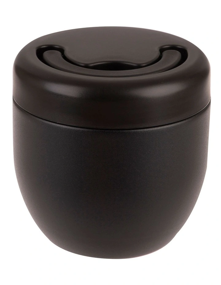 Stainless Steel Double Wall Insulated Food Pod 470ml in Black
