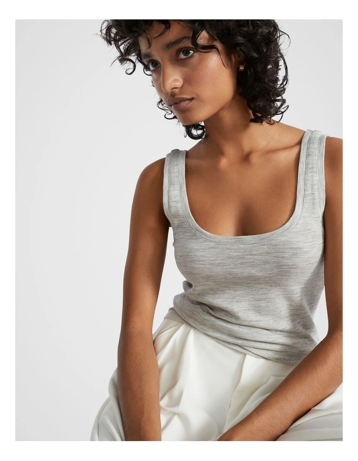 Babywool Tank in Silver Marle