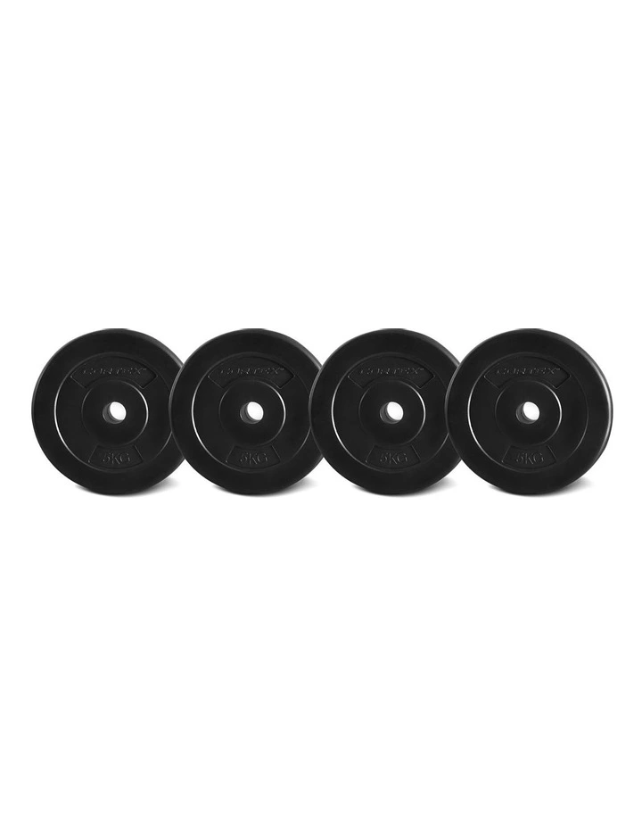 5kg EnduraShell 25mm Standard Plates Set of 4 in Black