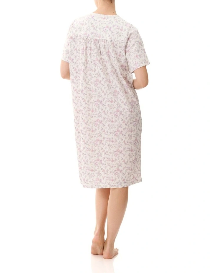 Cotton Knit Nightie in White