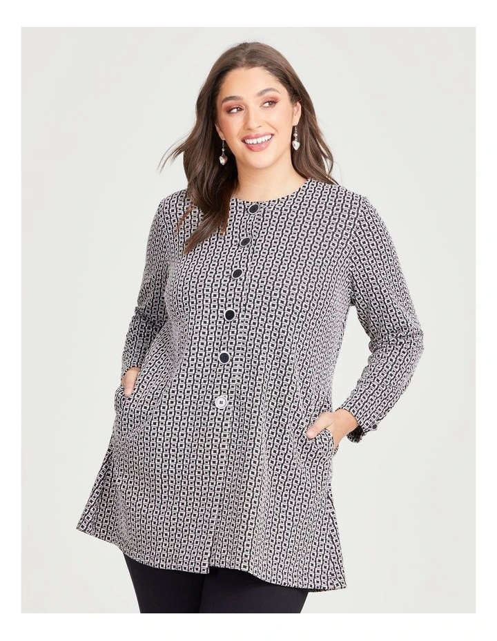 Squares Jacquard Jacket in Square