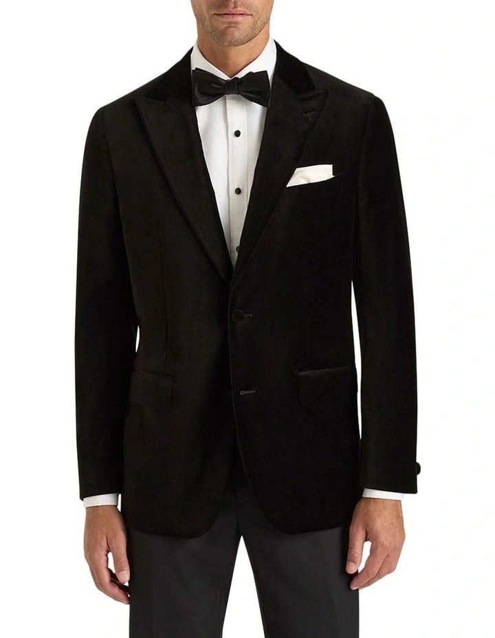Lennon Velvet Jacket in Black