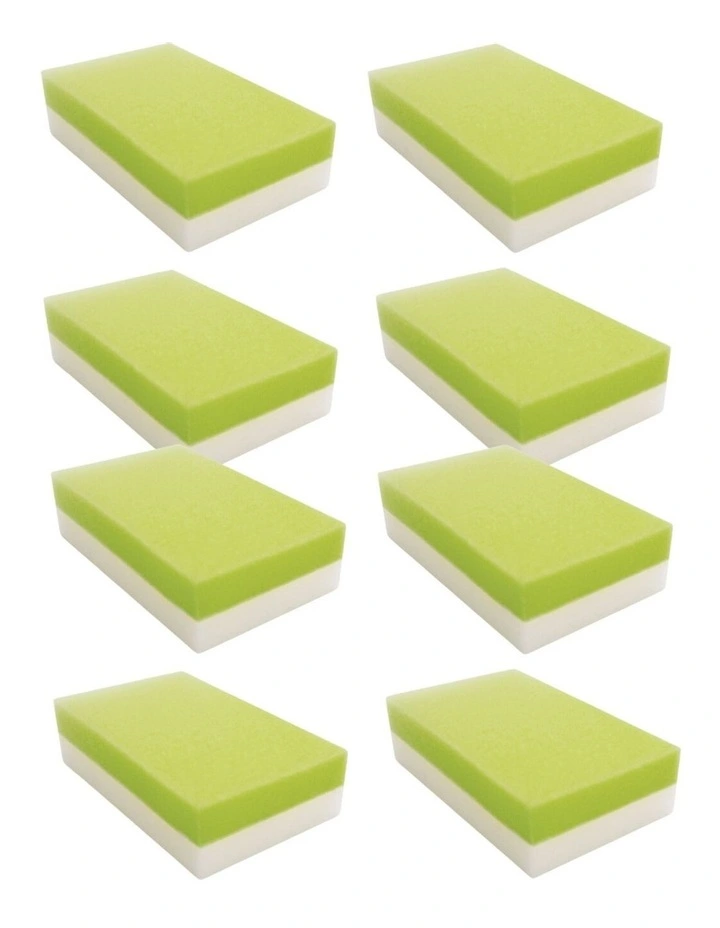 8x Power Pad Cleaning Sponge Erasers in Yellow