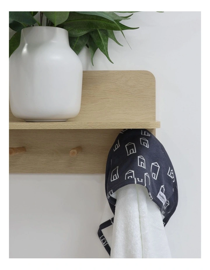Nordic Hooded Towel in Charcoal Grey