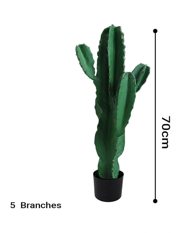 Potted Cactus 5 Heads Artificial Plant 70cm in Assorted