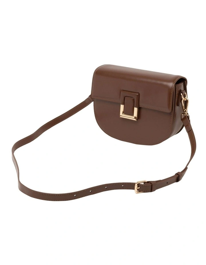 Victoria Leather Crossbody Bag in Chocolate