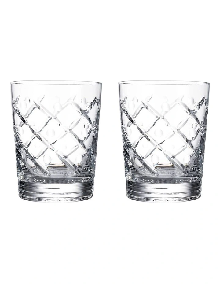 Winter Wonders Double Old Fashioned Mistletoe Set of 2 in Clear