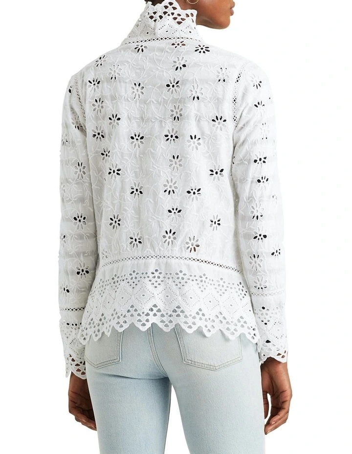 Eyelet Cotton Blazer