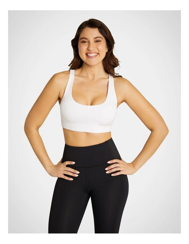 Energise Medium Impact Sports Bra in White