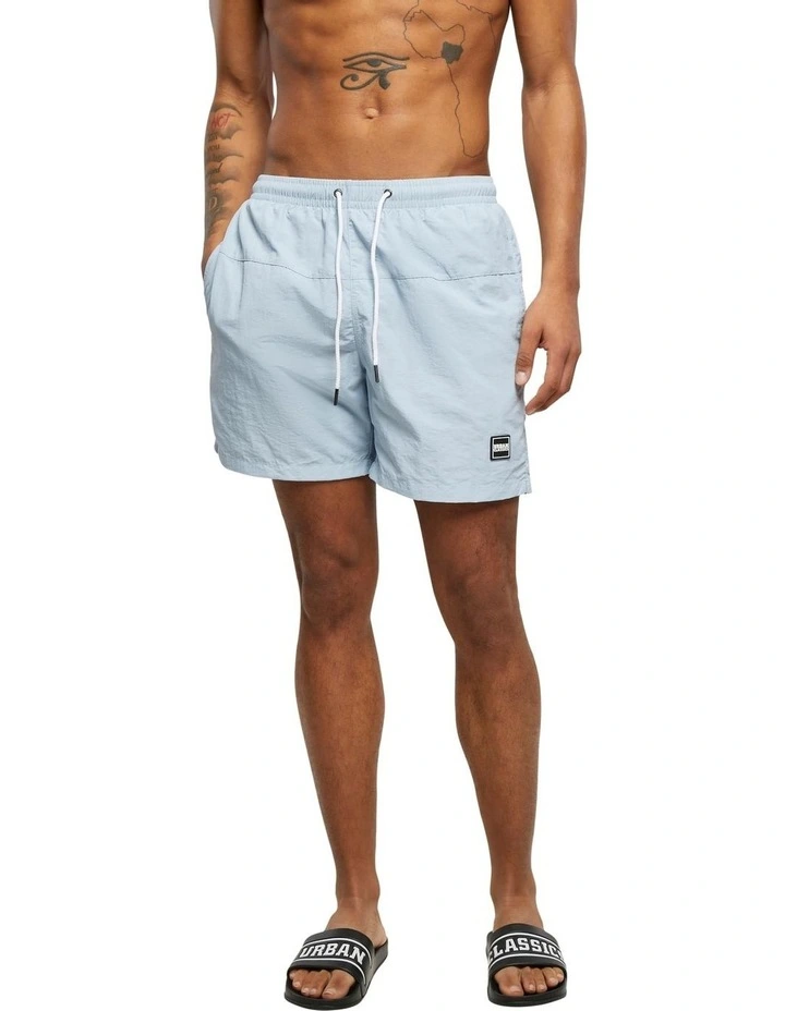 Block Swim Shorts in Summer Blue