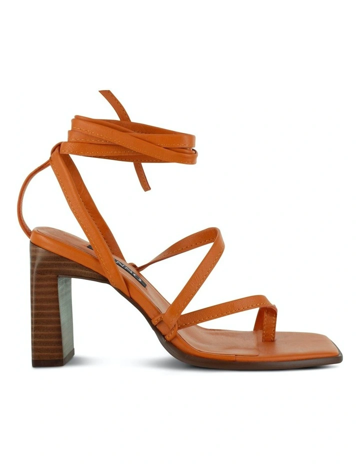 Pica Heeled Sandals in Orange