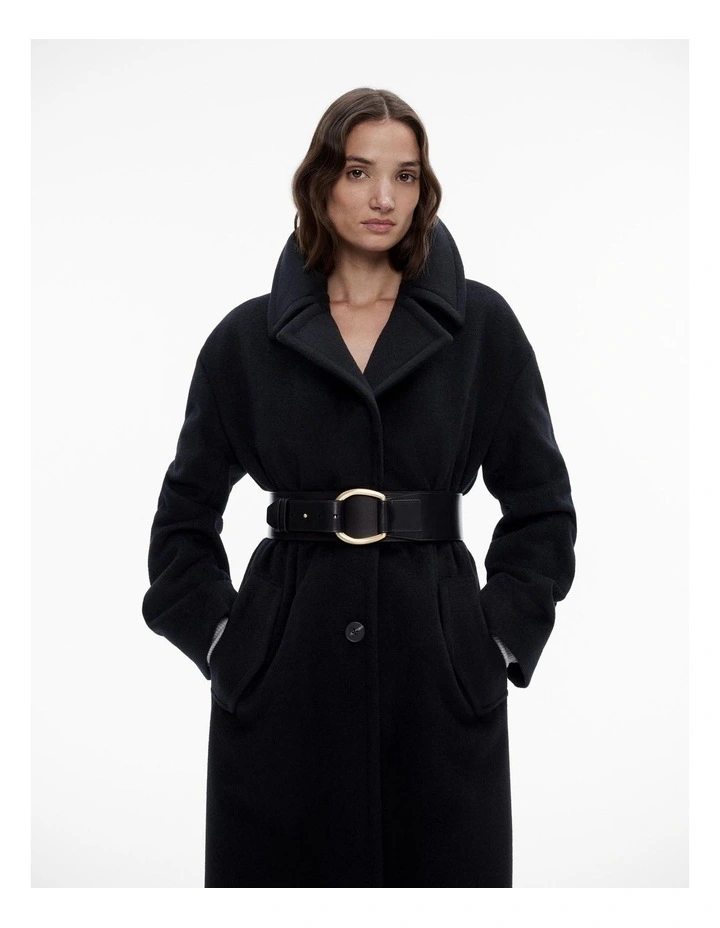 Turn Back Belt in Black