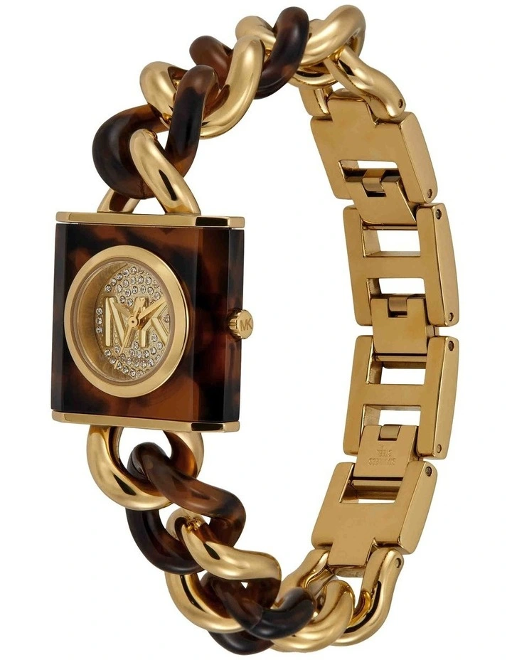 Chain Lock Analogue Watch in Two Tone