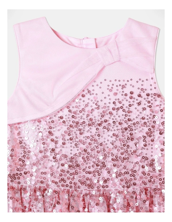 Amelia Pleate Dress In Light Pink