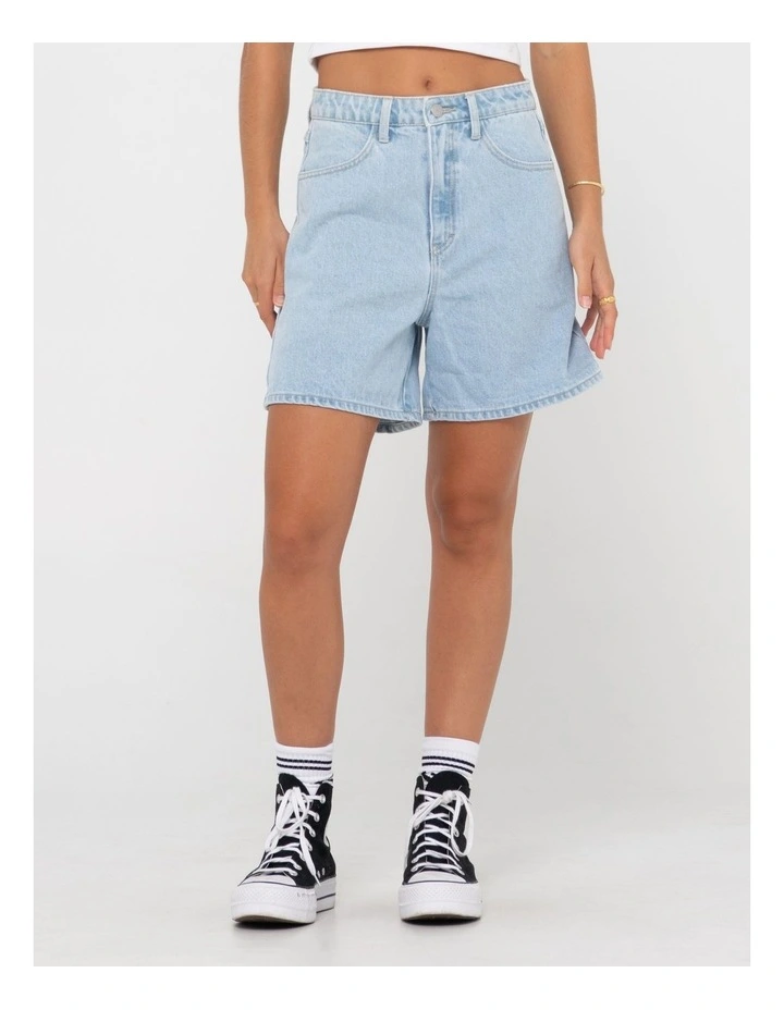 Cyprus High Denim Short in Blue