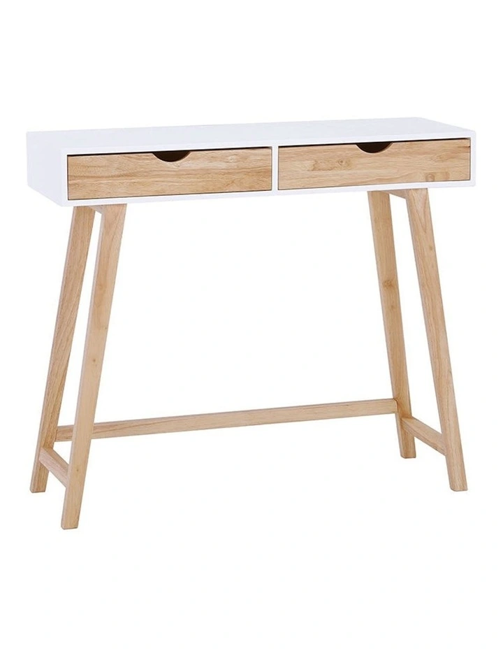 Arsenio Console Table 90cm in Natural/White